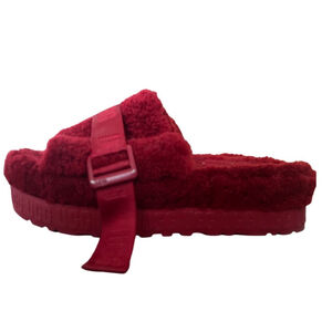 UGG CLassic Flufitta Sandal Ribbon Women's Red Size 1113475RBRD - size 11